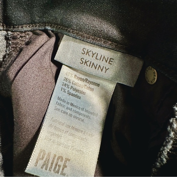 NWOT PAIGE Denim ‘Skyline’ Skinny Jeans in “Azaria” Wash Size 24 - Picture 7 of 16